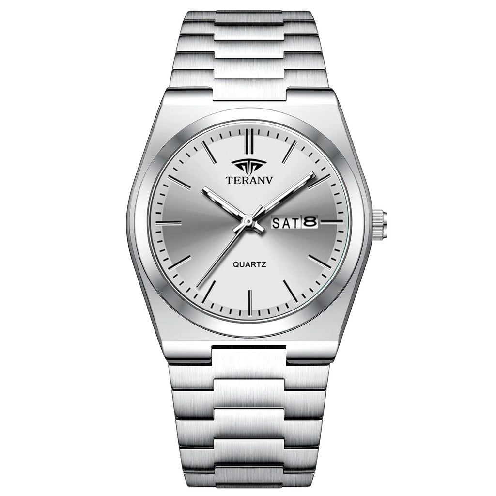 Men's Minimalist Quartz Watch with Alloy Bracelet