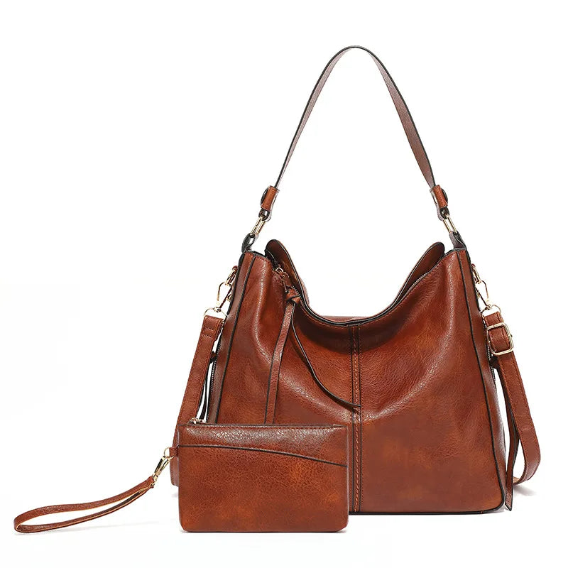 Soft PU Bucket Tote Bag for Women