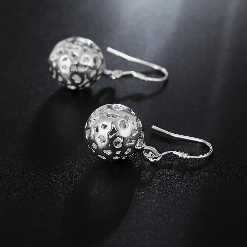 925 Sterling Silver Ball Stud Earrings for Women