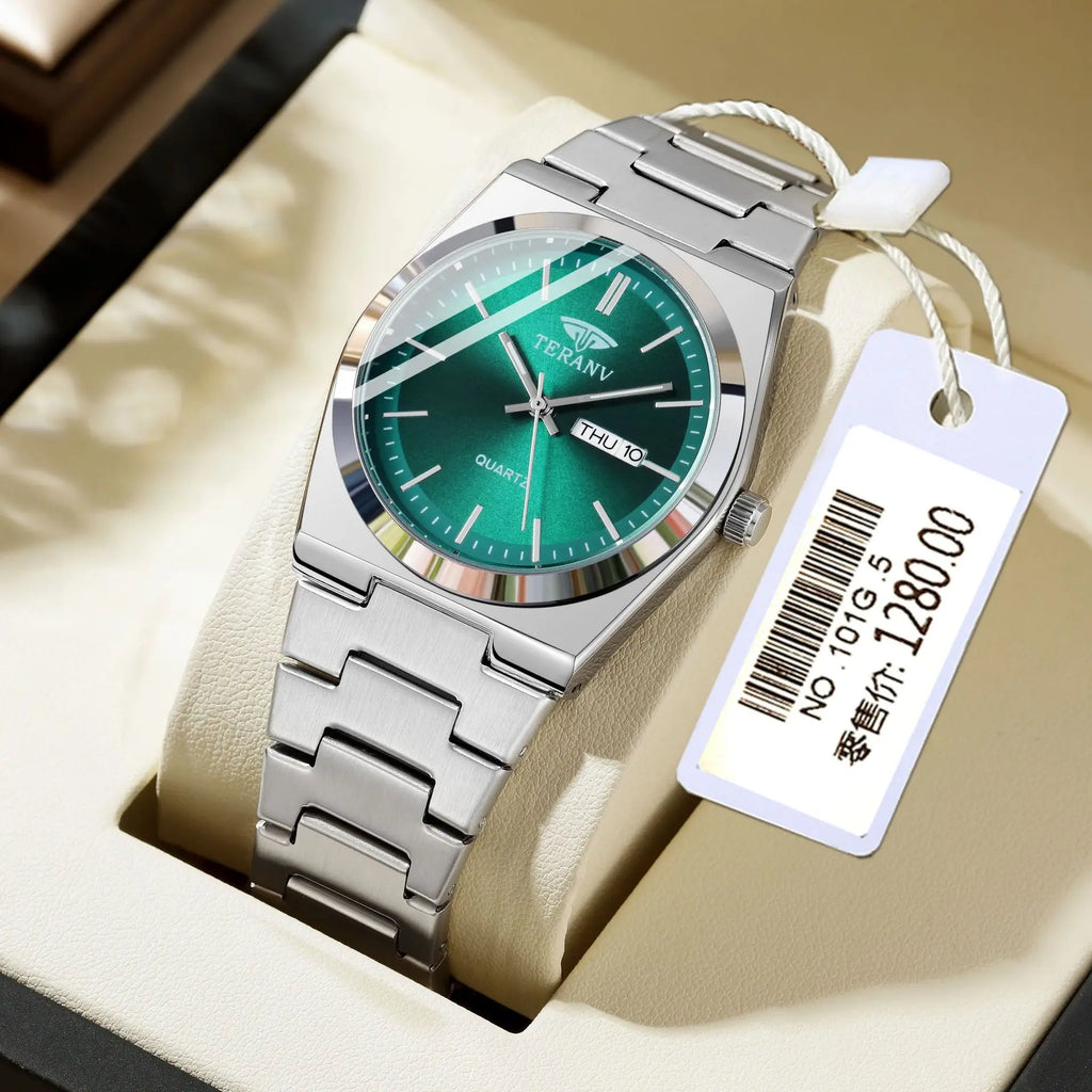 Men's Minimalist Quartz Watch with Alloy Bracelet