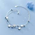 Silver Star Crystal Double Bracelet for Women