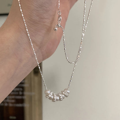 925 Sterling Silver Heart Pendant Adjustable Choker Necklace for Women