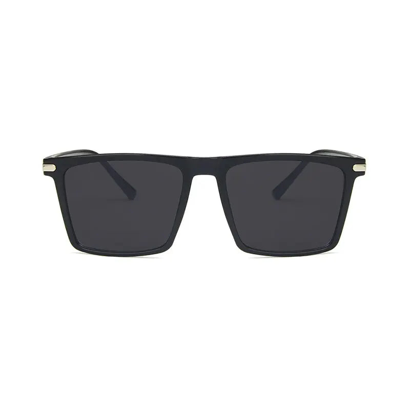 Men's Oversized Flat-Top Rectangle Sunglasses