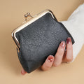 Retro Buckle Candy Colour Short Coin Purse for Women