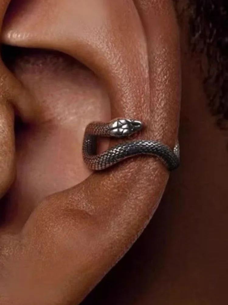 Vintage Snake Copper Non-Piercing Ear Clip