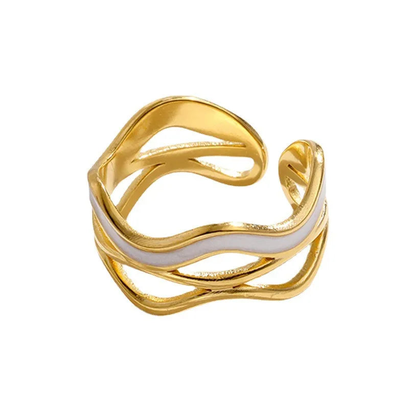 Colourful Drip Glaze Adjustable Ring for Women