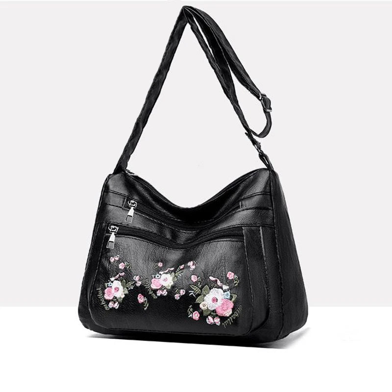 Embroidered Crossbody Bag for Women