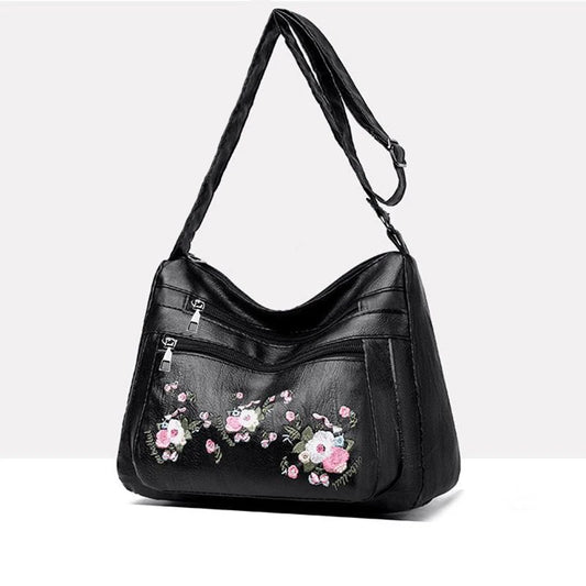 Embroidered Crossbody Bag for Women