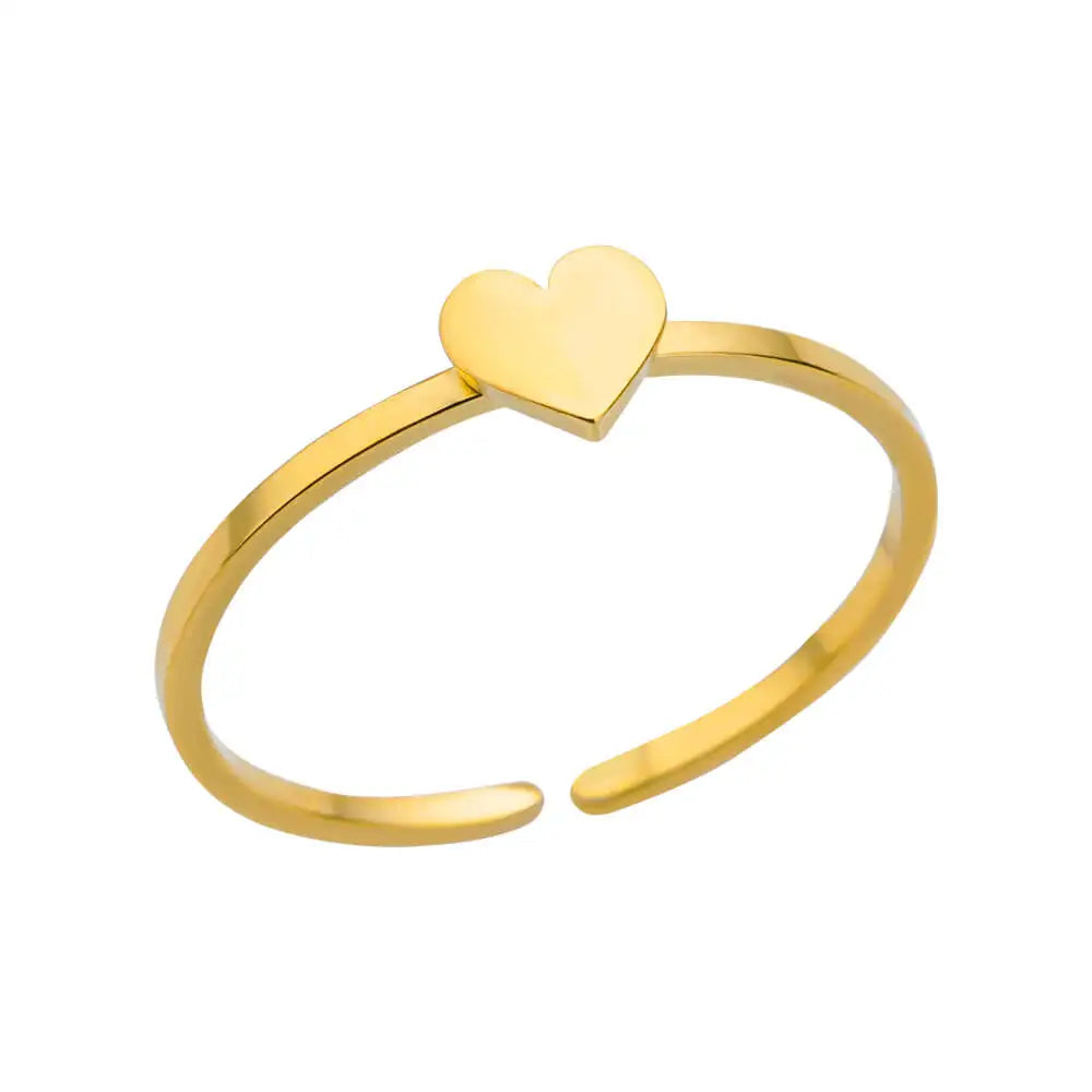 Shell & Star Adjustable Open Ring for Women | 18K Gold Plated