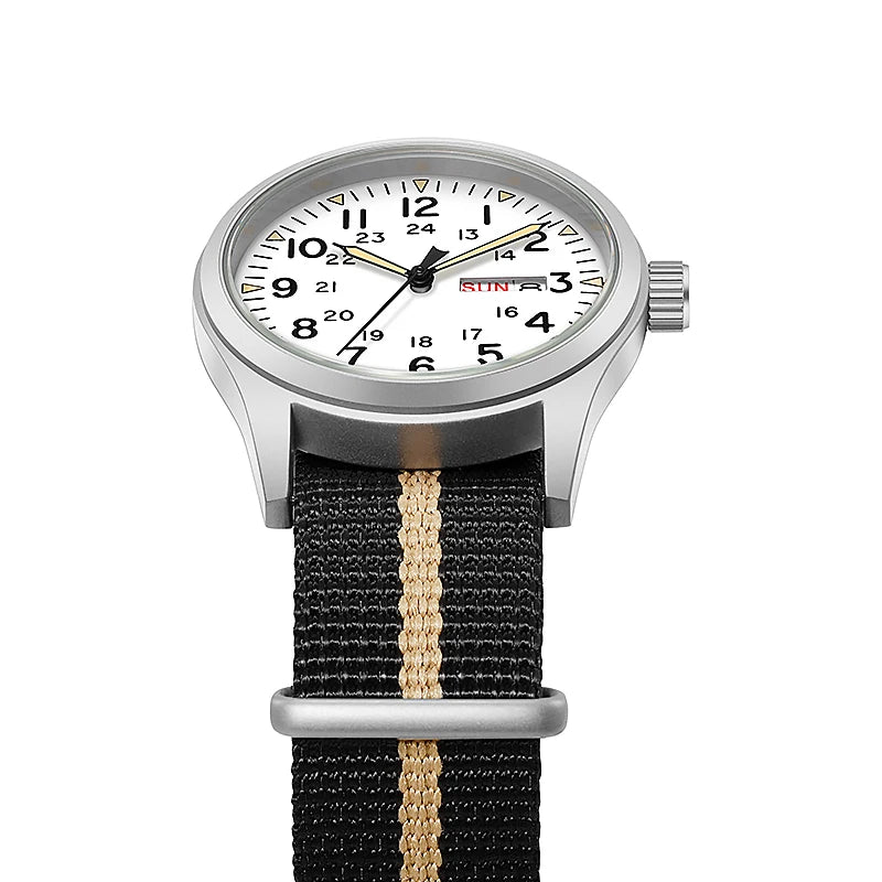 38mm Quartz Field Watch with Nylon Strap