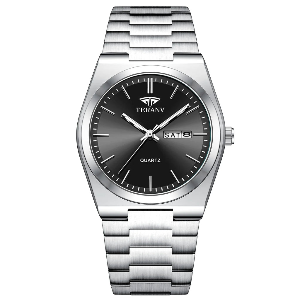 Men's Minimalist Quartz Watch with Alloy Bracelet