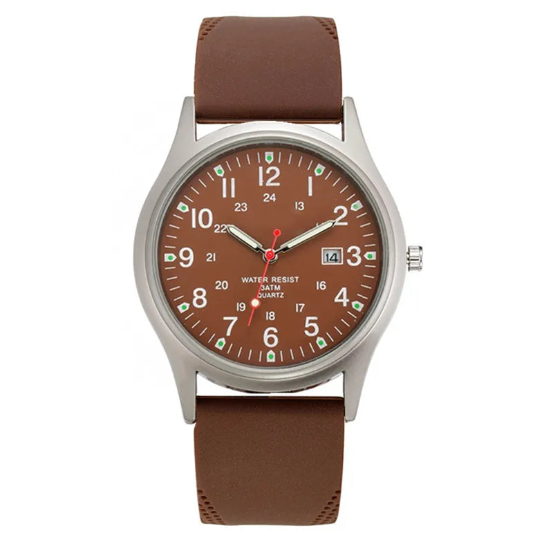 Men's Casual Quartz Watch with Silicone Strap
