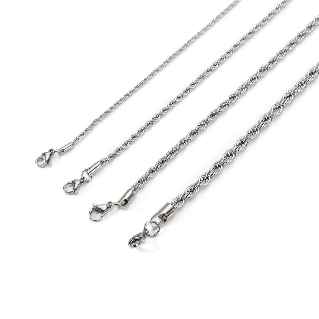Stainless Steel Singapore Twist Chain Bracelet