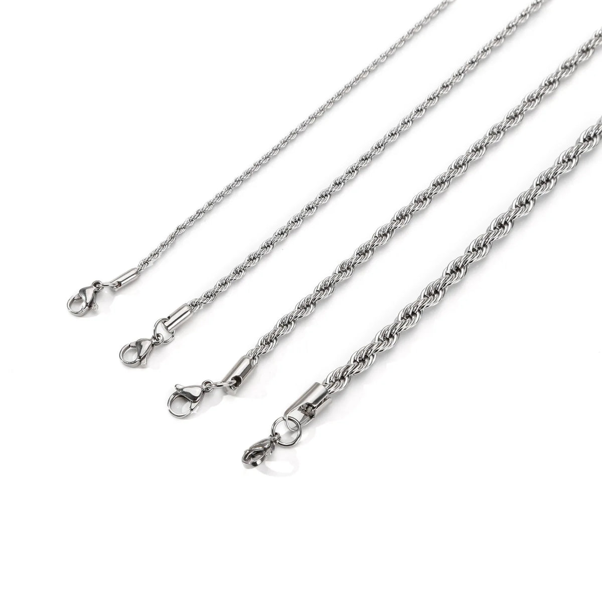 Stainless Steel Singapore Twist Chain Bracelet