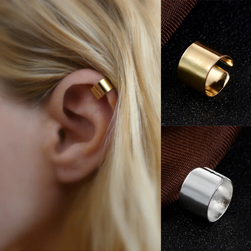 Geometric Stainless Steel Non-Piercing Ear Cuff