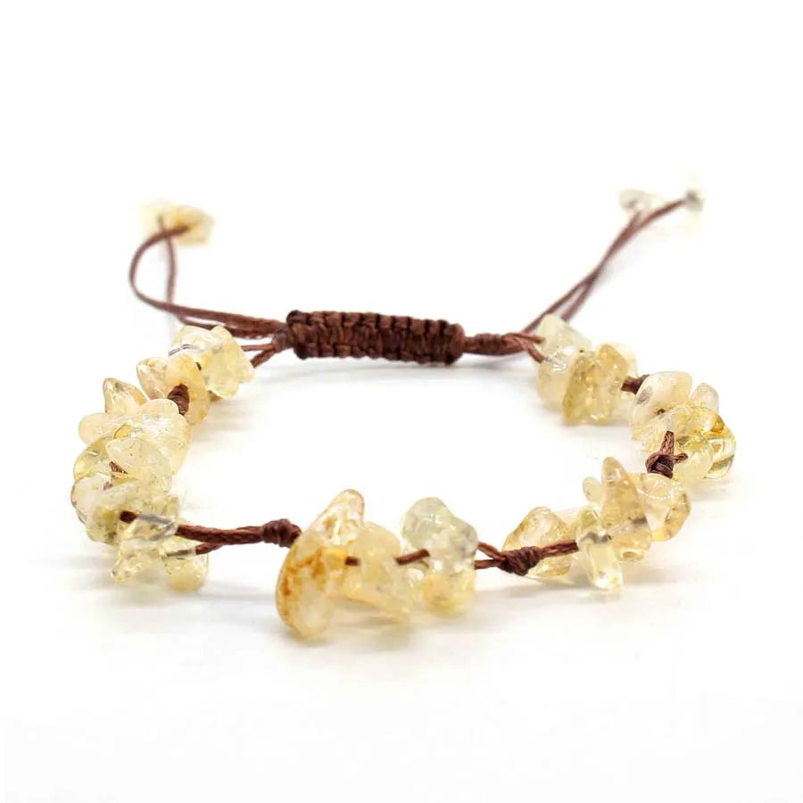 Macrame Crystal Chip Stone Braided Bracelet for Women | Adjustable