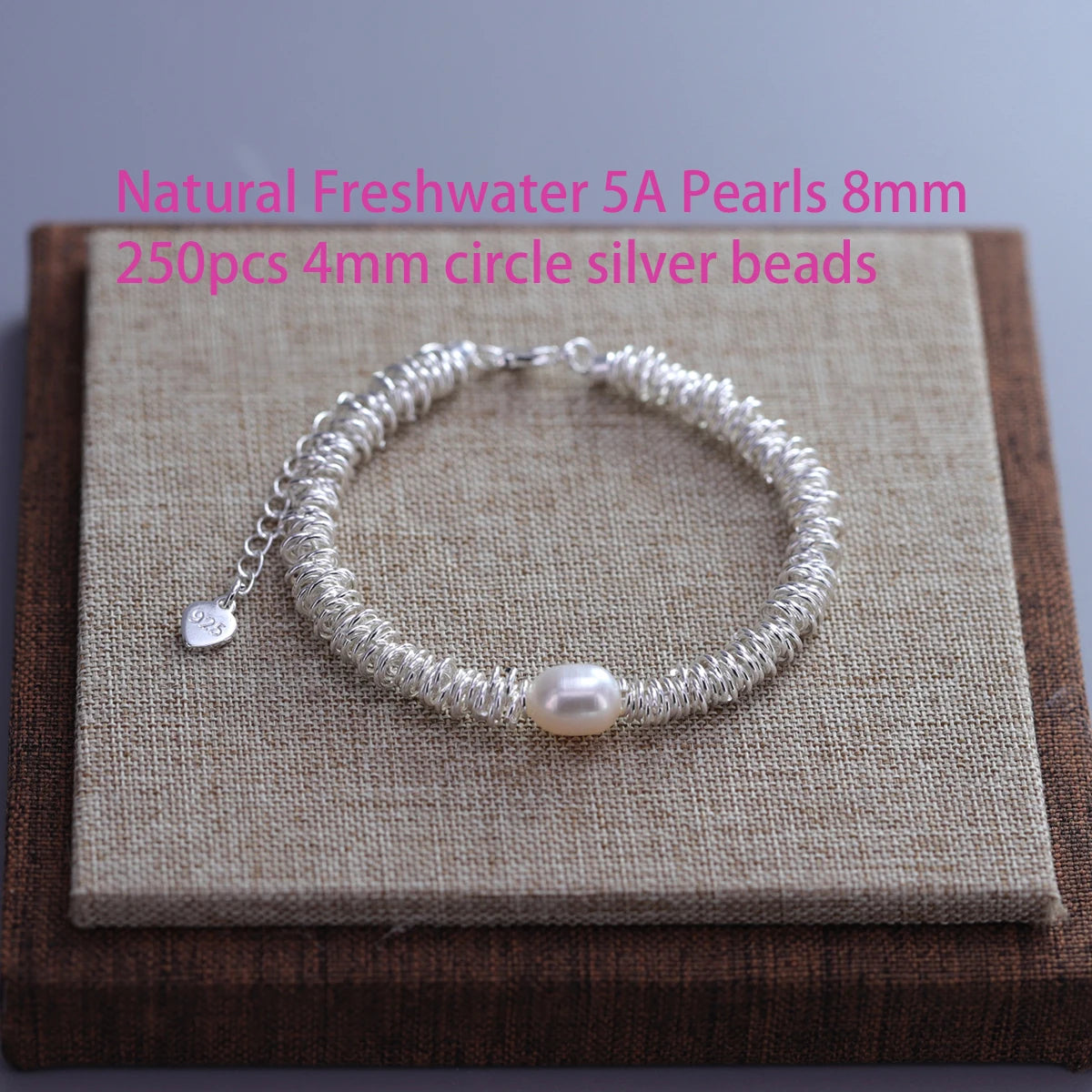 925 Sterling Silver Butterfly Bead String Bracelet for Women