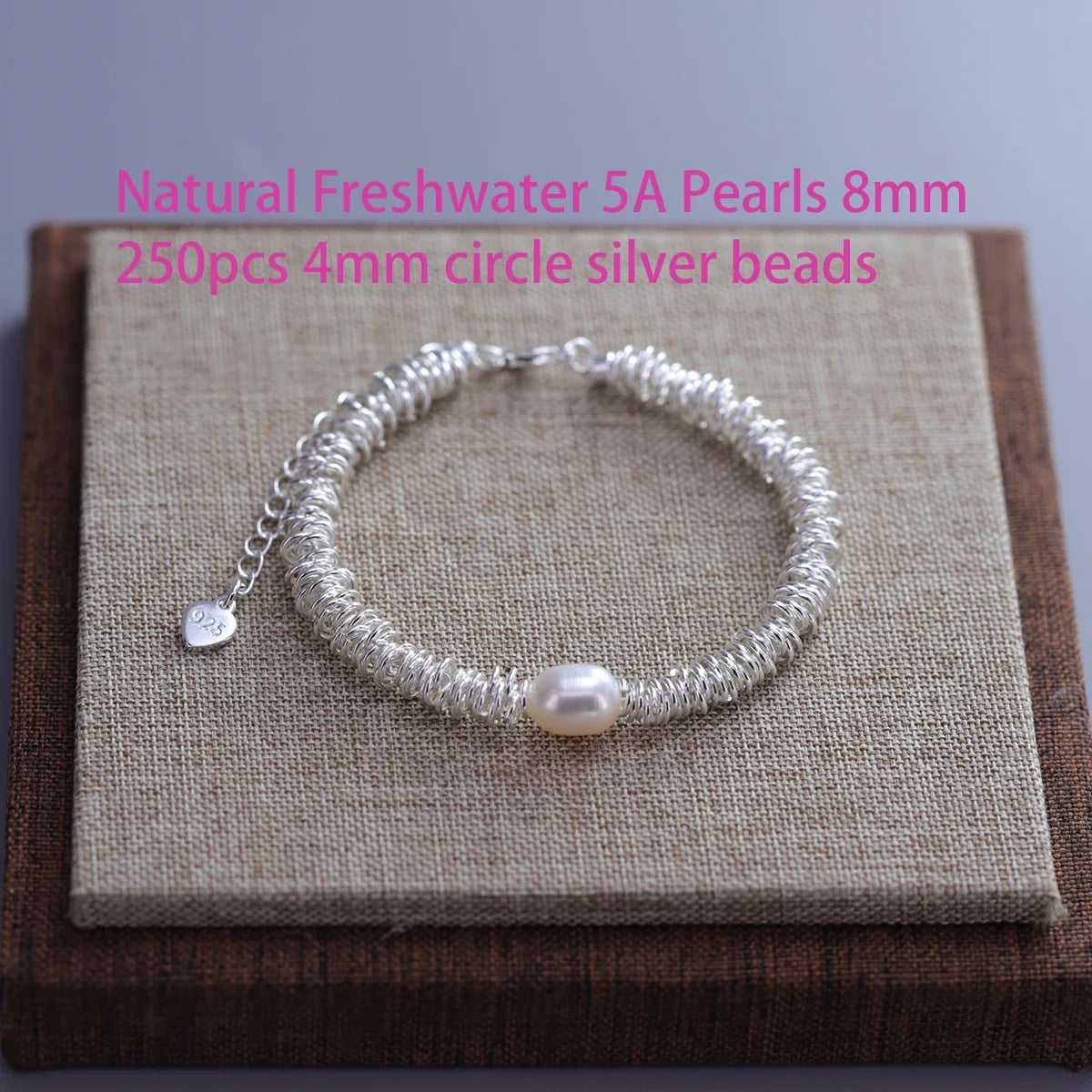 925 Sterling Silver Butterfly Bead String Bracelet for Women