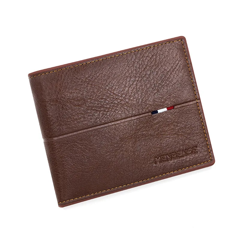 Slim PU Leather Men's Wallet | Zipper Card & Photo Holder Short Coin Purse