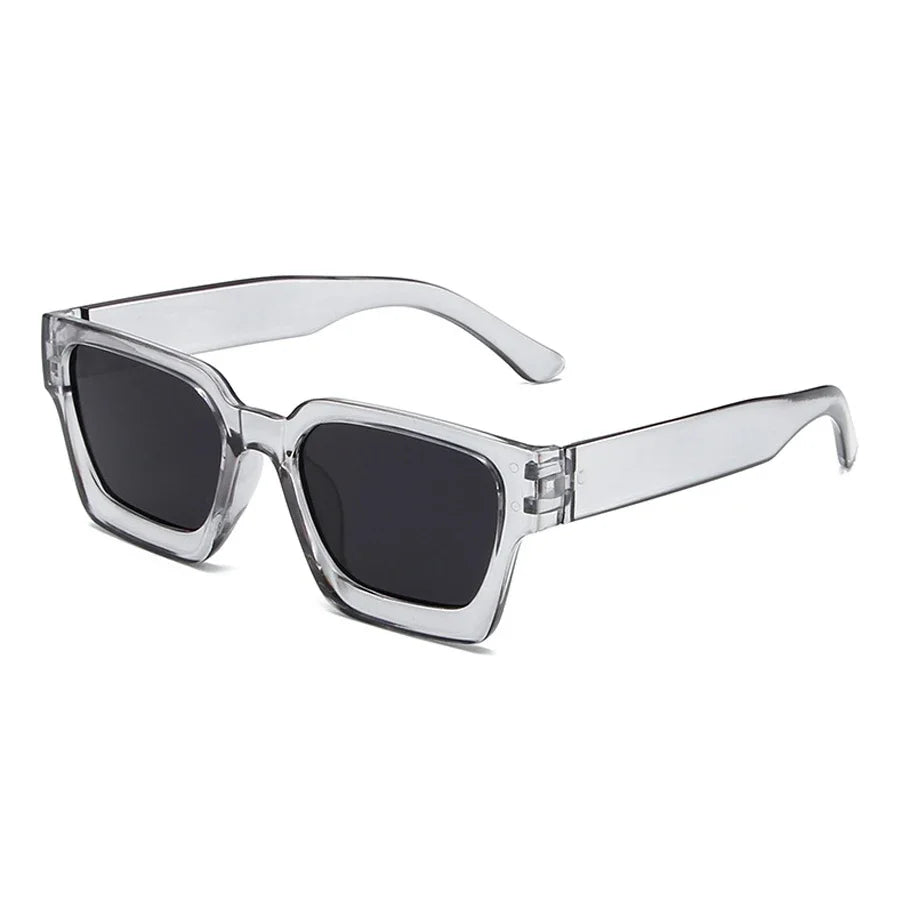 Classic Retro Square Plastic-Frame Sunglasses