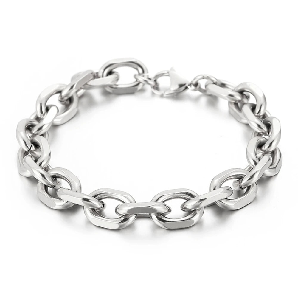 Chunky Stainless Steel Cable Chain Bracelet