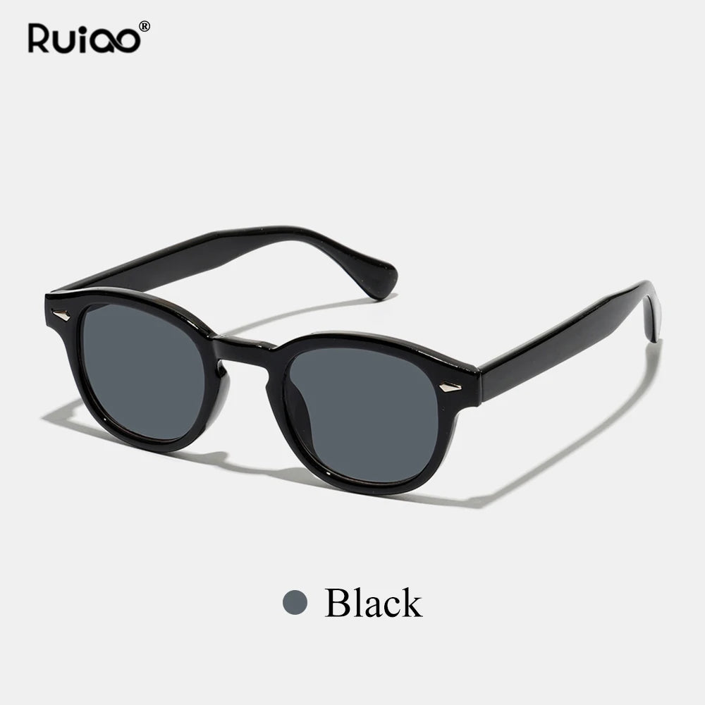 Unisex Retro Round Polycarbonate Sunglasses
