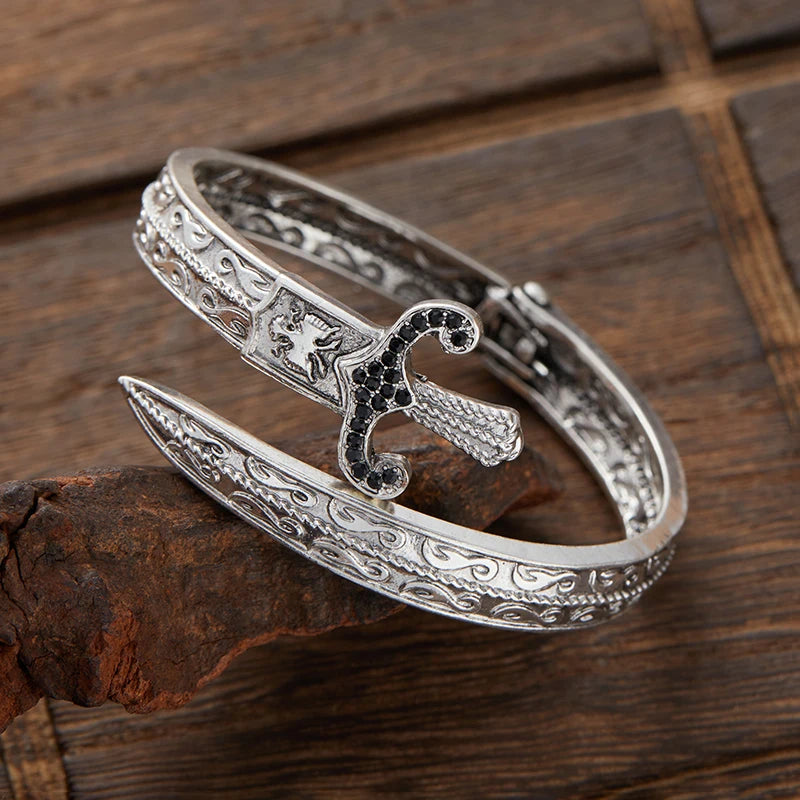 Vintage Silver-Plated Open Cuff Bracelet