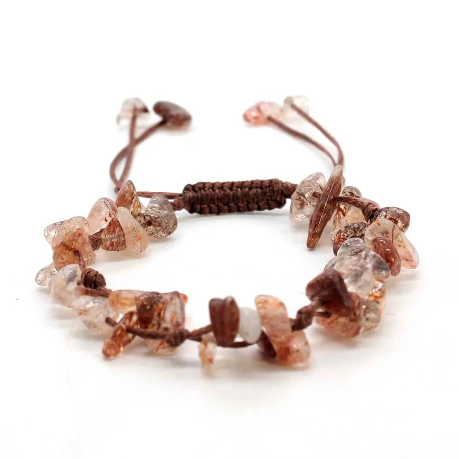 Macrame Crystal Chip Stone Braided Bracelet for Women | Adjustable
