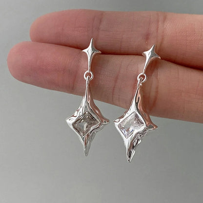 Y2K Star Crystal Drop Dangle Earrings for Women