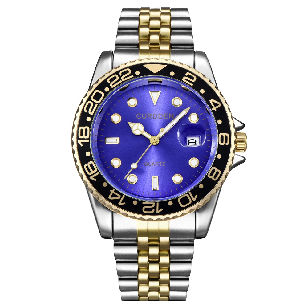 Men's Quartz Watch with Stainless Steel Bracelet