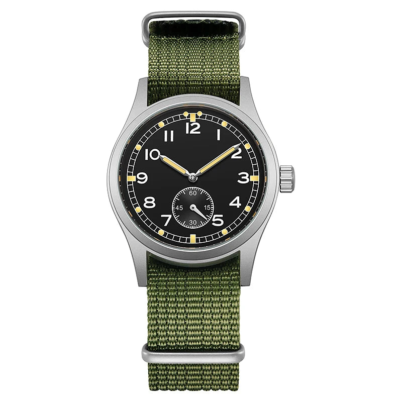Men's Vintage-Style Quartz Field Watch with Nylon Strap