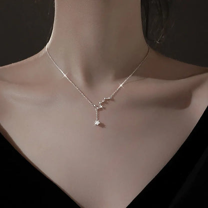925 Sterling Silver Star Smile Dimple Pendant Necklace for Women