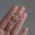 Silver Geometric Minimalist Hoop Earrings for Women