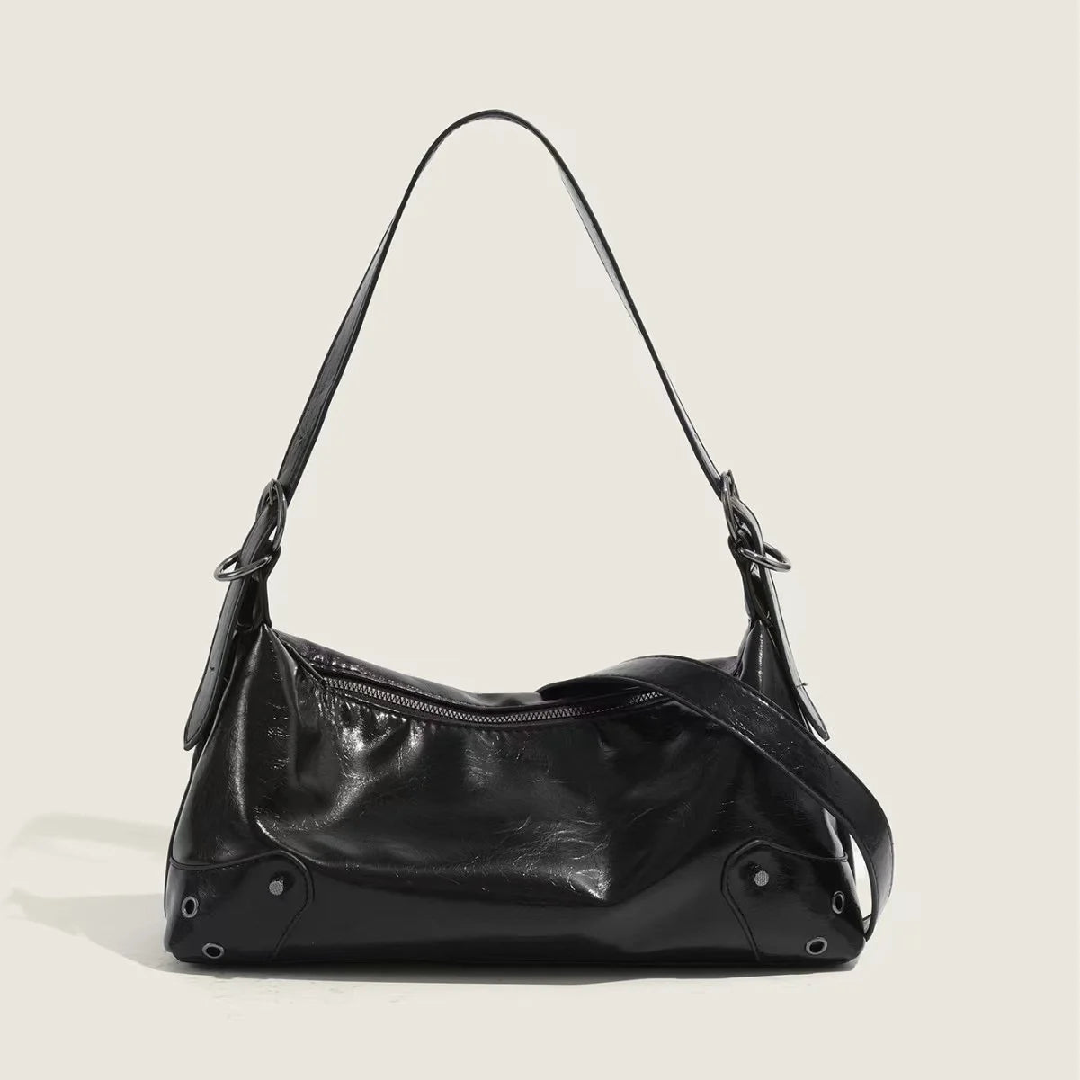 PU Leather Underarm Crossbody Bag for Women