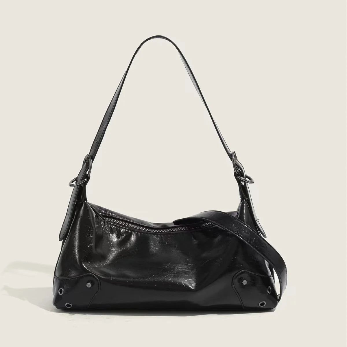 PU Leather Underarm Crossbody Bag for Women