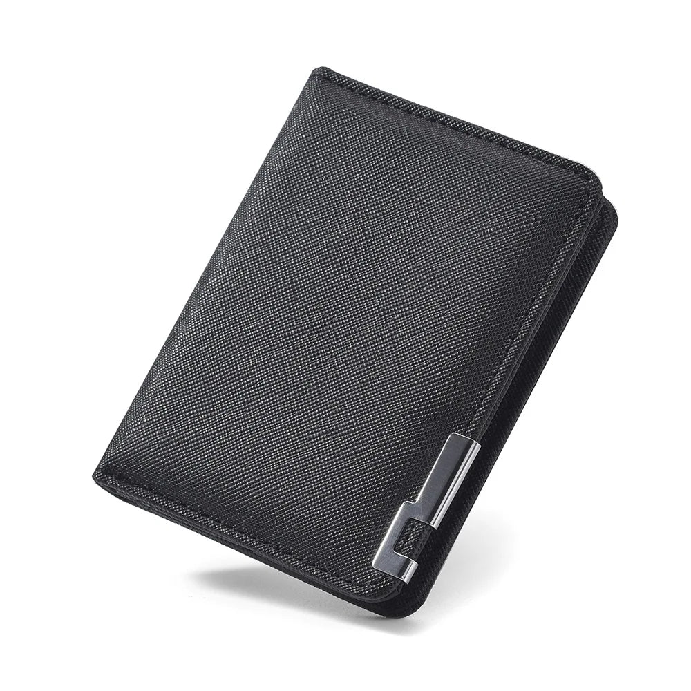 Men's Ultra-Thin Vertical PU Leather Wallet | Multi-Card Slot Compact Purse