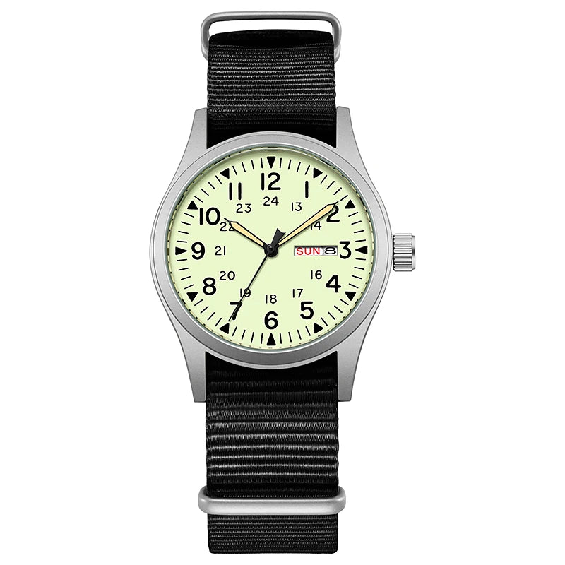 38mm Quartz Field Watch with Nylon Strap