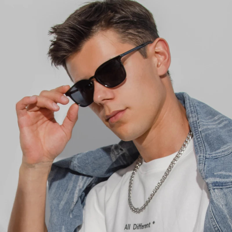 Retro Rectangle Acetate Sunglasses