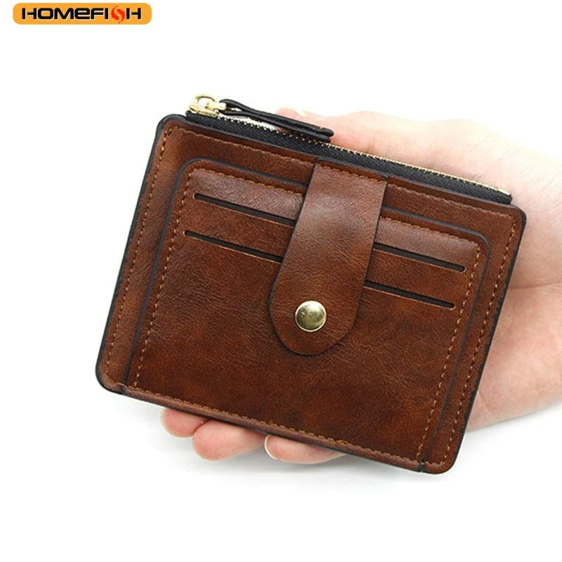 Men's Slim PU Leather Business Wallet | Credit Card & Coin Pocket Bifold Purse