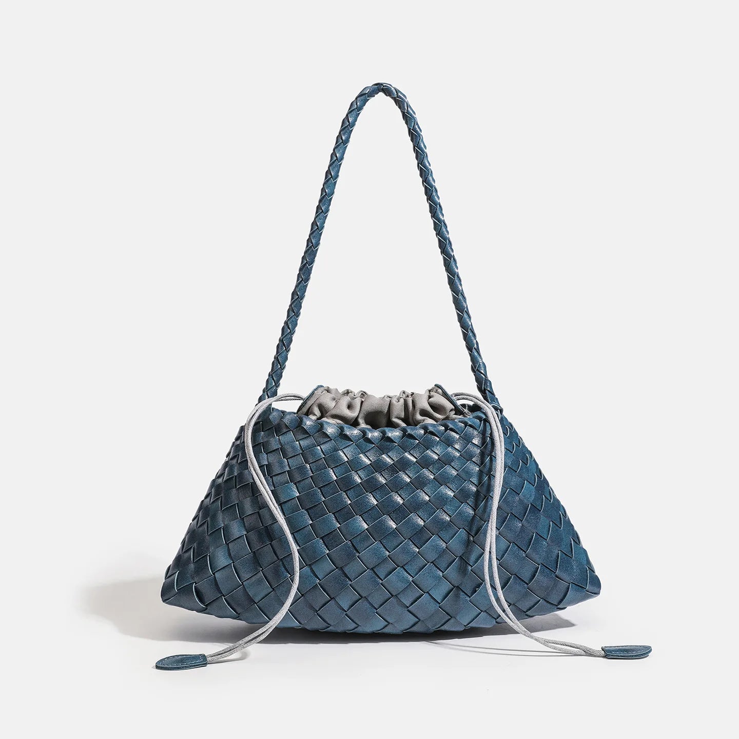 Hand-Woven PU Hobo Bag for Women