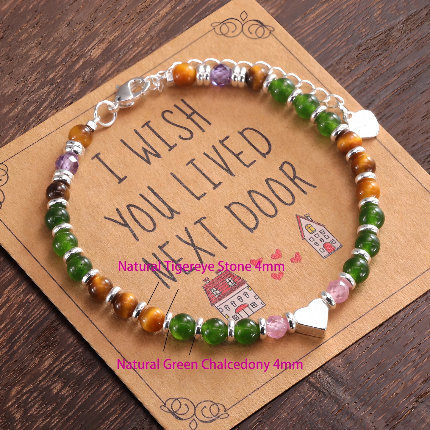 925 Sterling Silver Butterfly Bead String Bracelet for Women