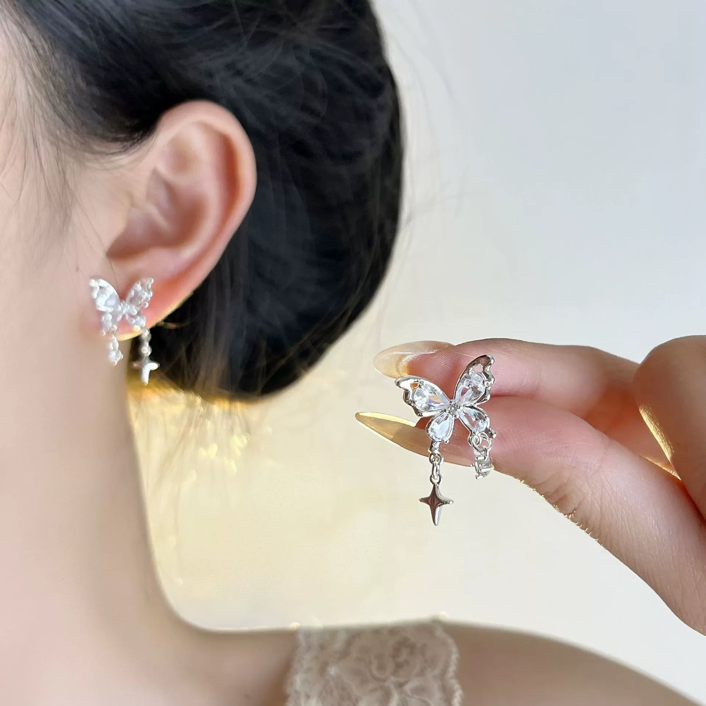 925 Sterling Silver Bow Knot Ear Clip for Women — No Piercing