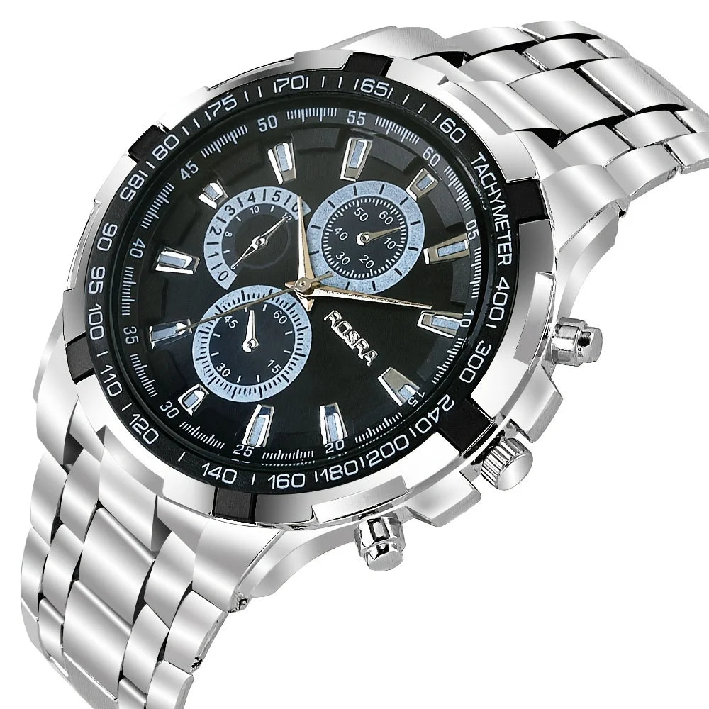 Men's Dress Quartz Watch with Alloy Bracelet