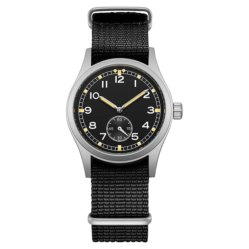 Men's Vintage-Style Quartz Field Watch with Nylon Strap