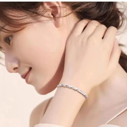 925 Sterling Silver Multiple Styles Chain Bracelet for Women