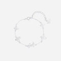 925 Sterling Silver Multiple Butterflies Charm Bracelet for Women