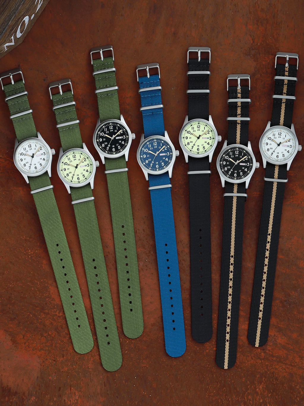 38mm Quartz Field Watch with Nylon Strap