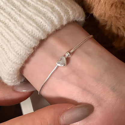 925 Sterling Silver Butterfly Bead String Bracelet for Women