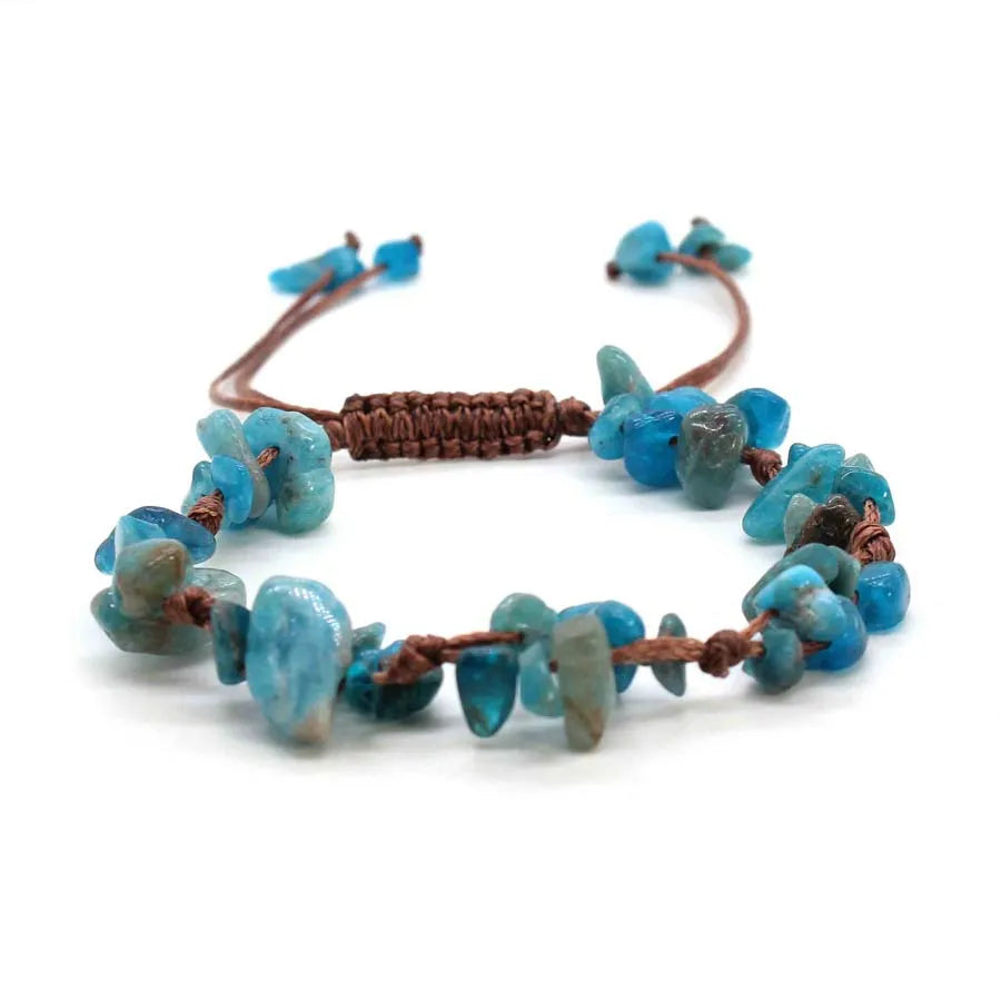 Macrame Crystal Chip Stone Braided Bracelet for Women | Adjustable
