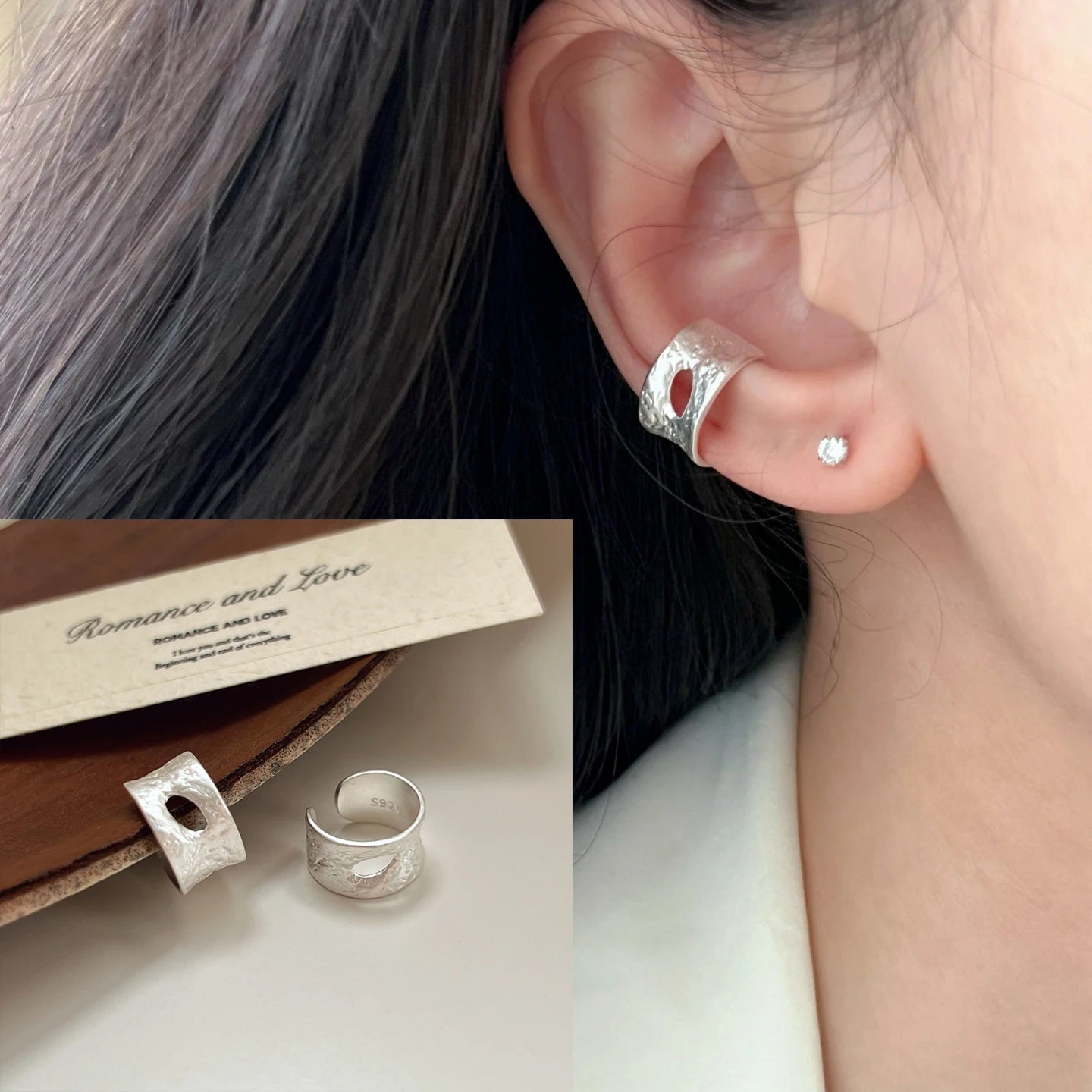 925 Sterling Silver Bow Knot Ear Clip for Women — No Piercing